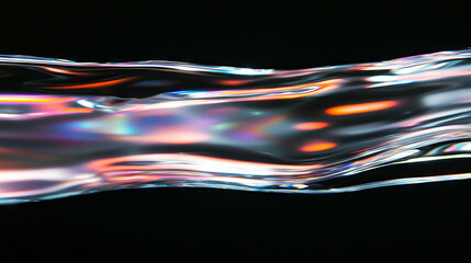Poster - Metallic reflection with colorful soap streaks for abstract design and decor