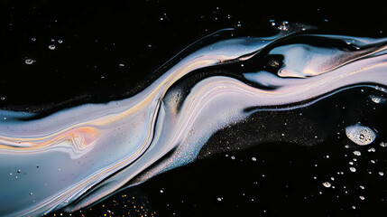 Poster - Abstract background featuring soap streaks with dynamic highlights on a dark surface