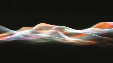 Poster - Soft ethereal glow with subtle light waves for tranquil design background