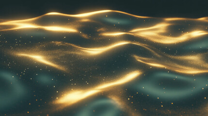 Poster - Soft gold light glow with subtle shine background for elegant design