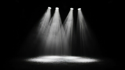 Poster - Creative spotlight background with soft light and varied intensities for theater or event design