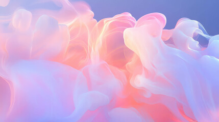 Poster - Ethereal pastel smoke and delicate swirls background for creative design