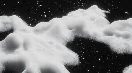 Poster - Abstract background of soft white foam smears with subtle light particles