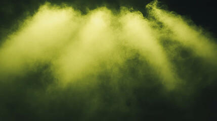 Poster - Soft yellow light illuminating smoke for atmospheric design