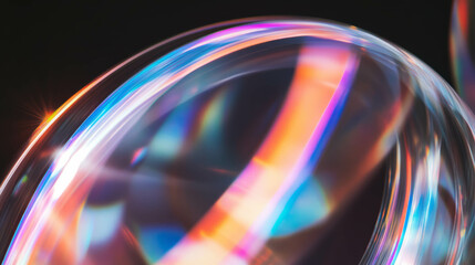 Poster - Abstract background of vibrant spherical light reflections for modern design