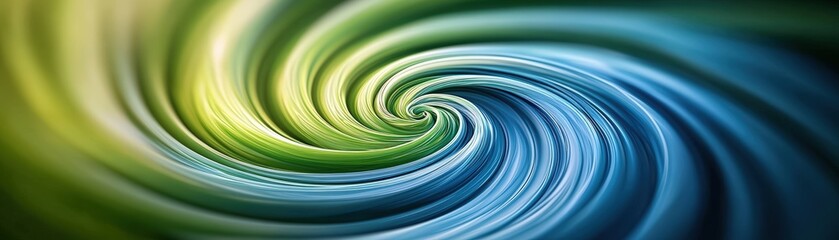 Poster - abstract green and blue swirl design with smooth flowing lines and dynamic shapes for artistic backg