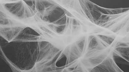 Poster - Ethereal spiderweb patterns forming intricate abstract shapes