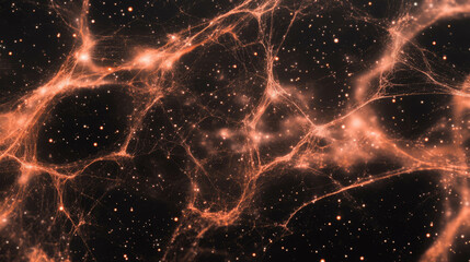Poster - Mystical spiderweb background illuminated by firelight for halloween design