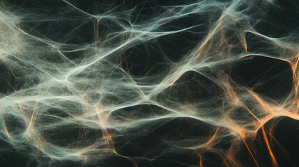 Poster - Intricate spiderweb background with varied thread thickness for creative design