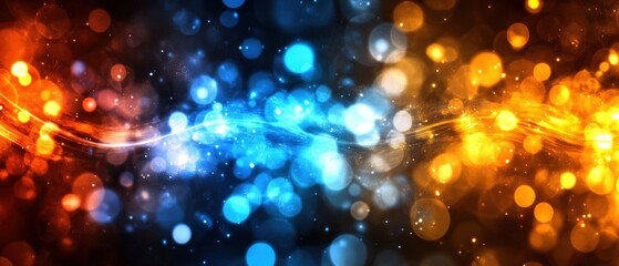 Poster - Abstract colorful lights background with soft glowing patterns and textures for creative design projects