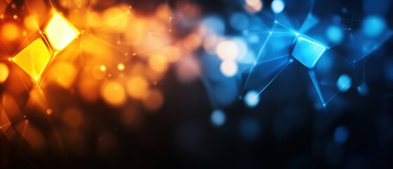 Poster - Abstract background with glowing lights and colors creating a vibrant visual effect for design projects