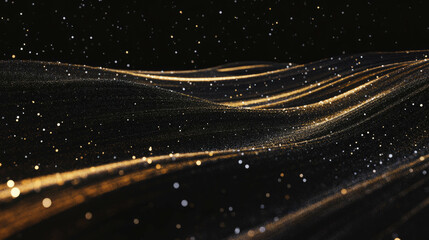 Poster - Celestial starlight background with subtle gravitational wave patterns for cosmic themes