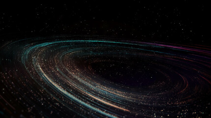 Poster - Cosmic swirl with starry background for space-themed design