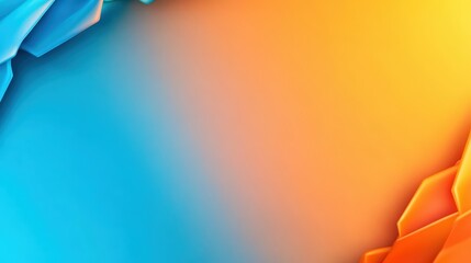 Poster - Close up of a smartphone displaying a photo against a blue and orange background