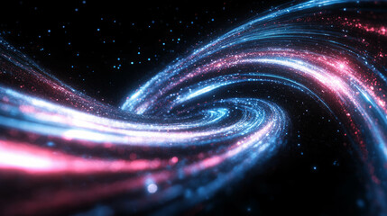 Poster - Cosmic star light illuminating dark matter in vibrant swirling patterns