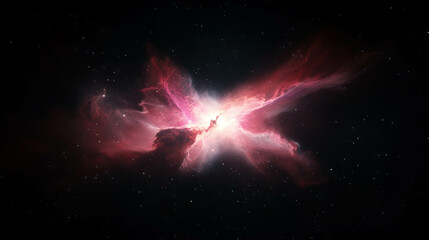 Poster - Cosmic dust and star light in a celestial nebula formation