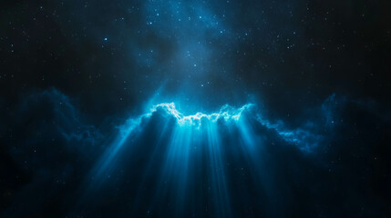 Poster - Celestial light and cosmic dust in starry universe for mystical design
