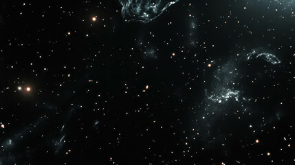 Poster - Cosmic starfield with varying light intensities in deep space background