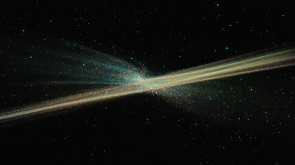 Poster - Cosmic star burst with stardust and glowing light in space