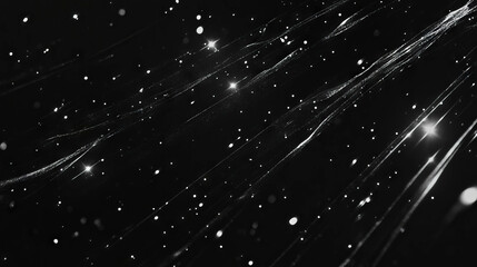 Poster - Starry night sky with bright star highlights and cosmic streaks