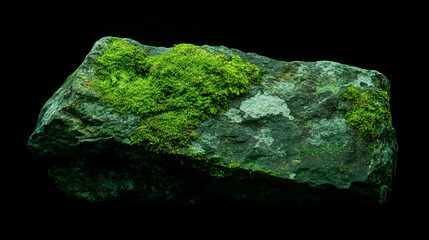 Aufkleber - Moss-covered stone texture for natural design and art projects