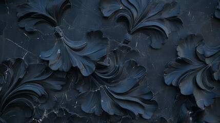 Poster - Ornate stone wall with intricate carved patterns for elegant design inspiration