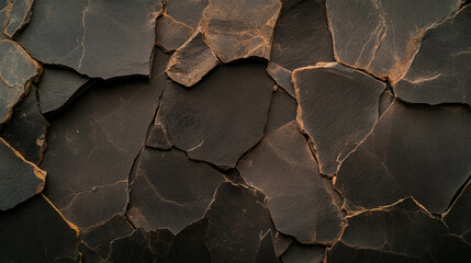 Aufkleber - Rustic stone wall texture with natural cracks for background