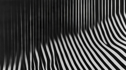 Poster - Striped denim texture with vertical distortion for creative design