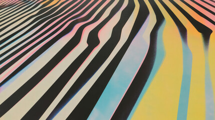 Aufkleber - Vibrant diagonal stripes and colorful patterns for modern design