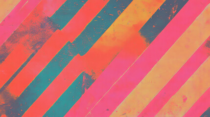 Poster - Vibrant abstract background with diagonal stripes and zigzag patterns for modern designs