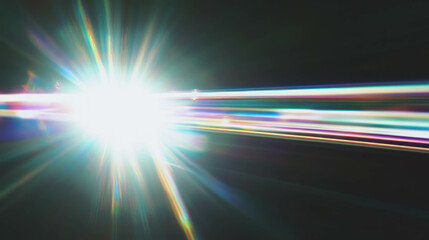 Poster - Radiant sunlight burst with lens flare effect for creative design