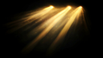 Poster - Enchanting sunlight with golden bokeh for elegant background design