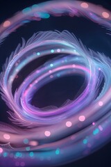 Poster - dynamic swirls of colorful light create an abstract pattern in a dark background during a vibrant li