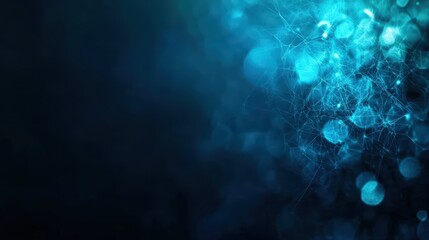 Poster - Abstract blue background with glowing lights and soft textures for creative designs and digital art