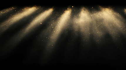Poster - Golden sunlight with fine dust particles creating ethereal atmosphere