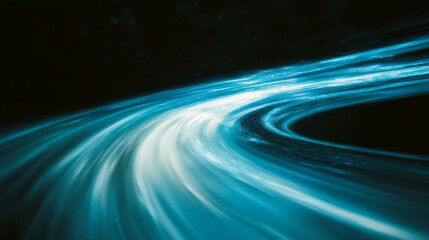 Fototapete - Ethereal blue smoke and light swirls for abstract design inspiration