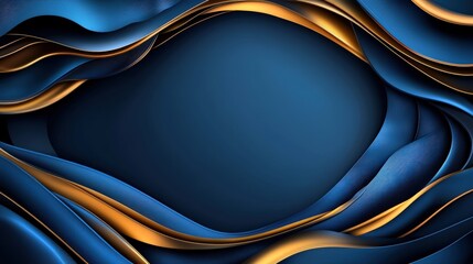 Poster - abstract blue and gold background design with textured patterns for artistic and creative applicatio
