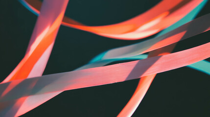 Poster - Abstract geometric pattern with vibrant tape strips for modern design