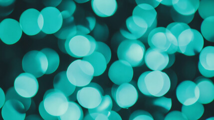 Poster - Teal bokeh background with cool blue and green tones for creative design