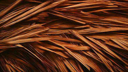 Poster - Rustic thatched roof texture for natural and eco-friendly design