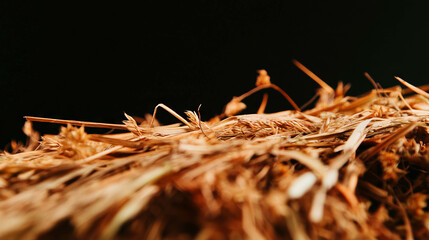 Aufkleber - Rustic thatched roof with dried flowers for natural design themes