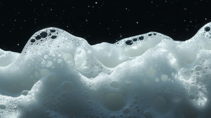 Poster - Abstract foam texture with dark background for design concepts