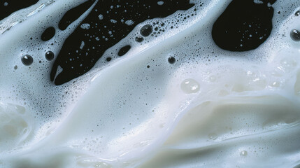 Poster - Abstract background with thick opaque soap streaks on dark surface