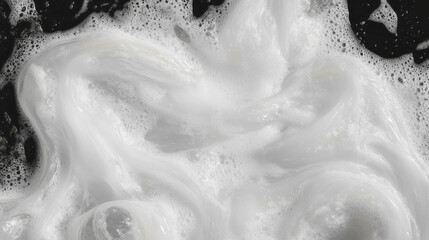 Poster - Abstract background with thick opaque soap streaks and dark contrast for creative design
