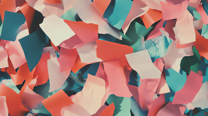 Poster - Colorful abstract background of torn paper pieces for creative design