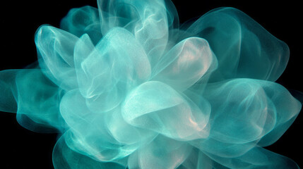 Poster - Turquoise smoke abstract background design for creative projects