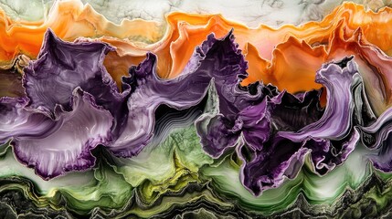Poster - Colorful Abstract Stone Pattern with Vibrant Flowing Textures