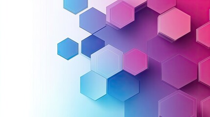 Aufkleber - Colorful Hexagonal Shapes Creating Abstract Modern Background Design