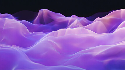 Poster - Enchanting violet smoke with flowing abstract waves for design backgrounds