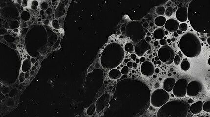 Poster - Volcanic ash texture with abstract bubble patterns for design backgrounds
